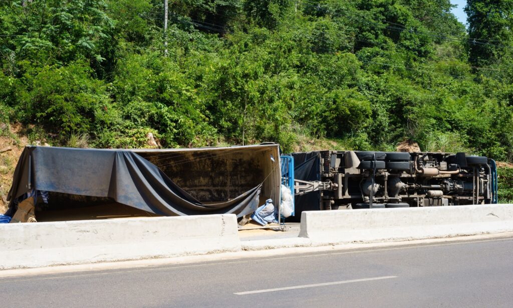 Tulsa Truck Accident Narrows Eastbound Highway 412