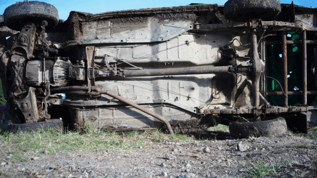 Car Overturns in Tulsa Crash on Highway 169